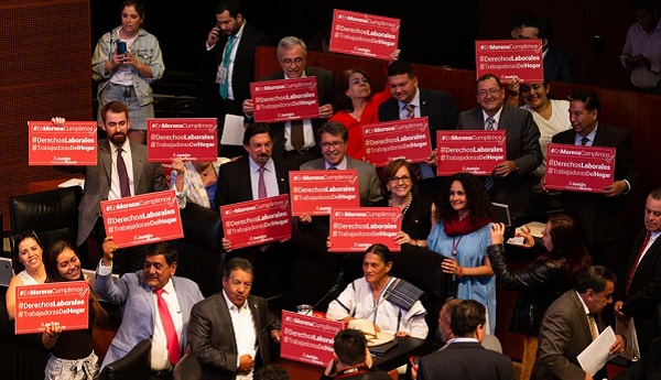 Avala Senado seguridad social obligatoria para trabajadoras del hogar